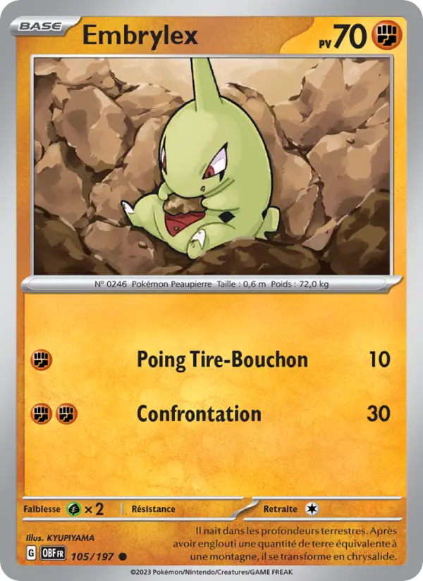 Embrylex — Carte Pokémon 105 Flammes Obsidiennes