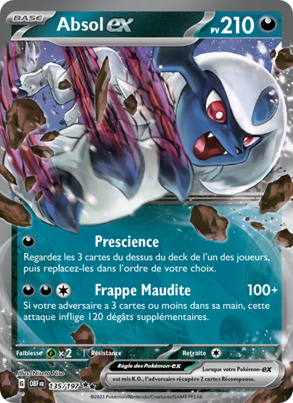 Absol-ex — Carte Pokémon 135 Flammes Obsidiennes