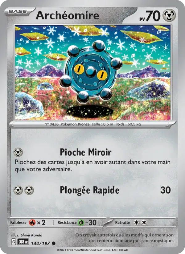 Archéomire — Carte Pokémon 144 Flammes Obsidiennes