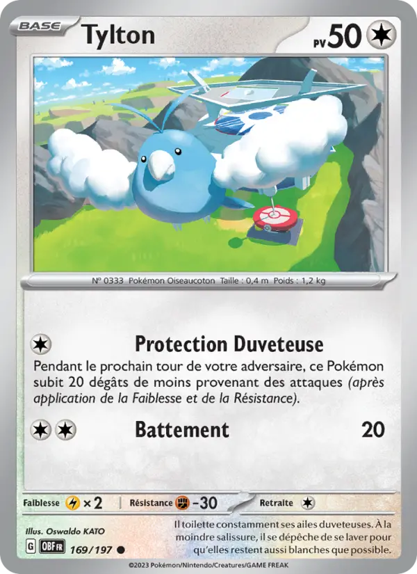 169/197 - Tylton — Carte Pokémon Flammes Obsidiennes 169/197
