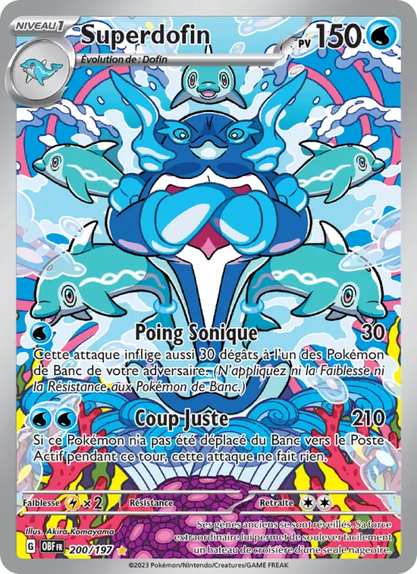 Superdofin — Carte Pokémon 200 Flammes Obsidiennes
