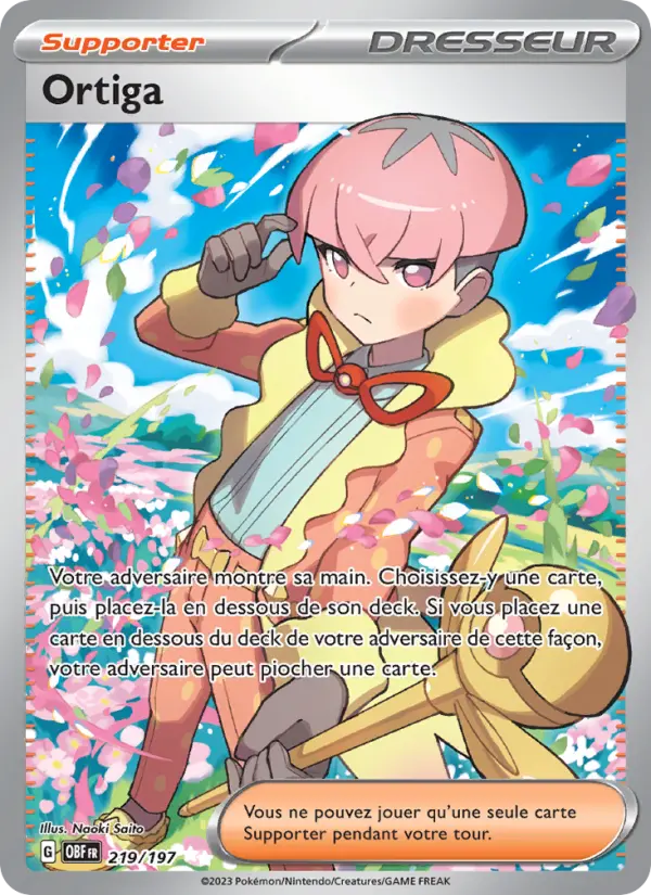 219/197 - Ortiga — Carte Pokémon Flammes Obsidiennes 219/197