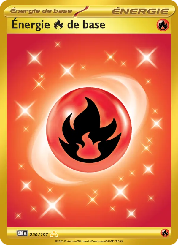 230/197 - Énergie Fire de base — Carte Pokémon Flammes Obsidiennes 230/197