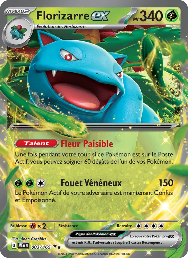 Florizarre-ex — Carte Pokémon 003 151