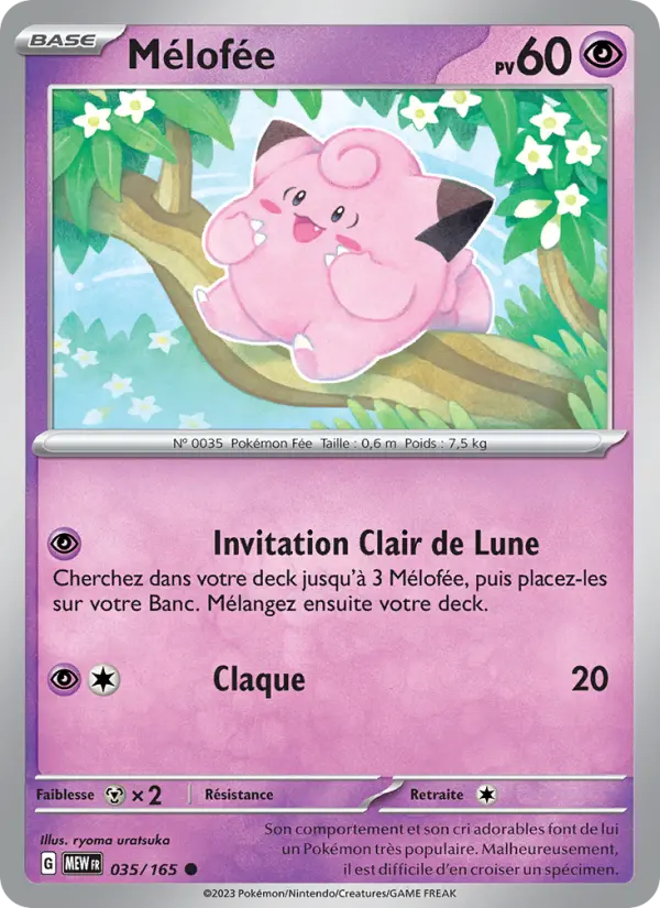 035/165 - Mélofée — Carte Pokémon 151 035/165