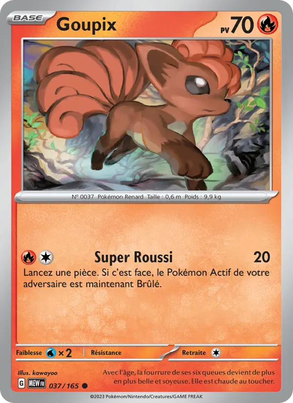 037/165 - Goupix — Carte Pokémon 151 037/165