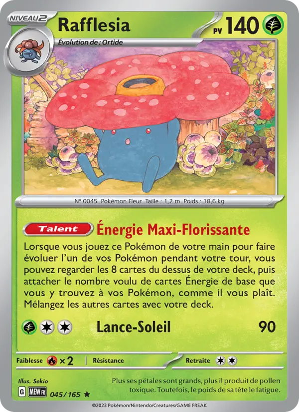045/165 - Rafflesia — Carte Pokémon 151 045/165