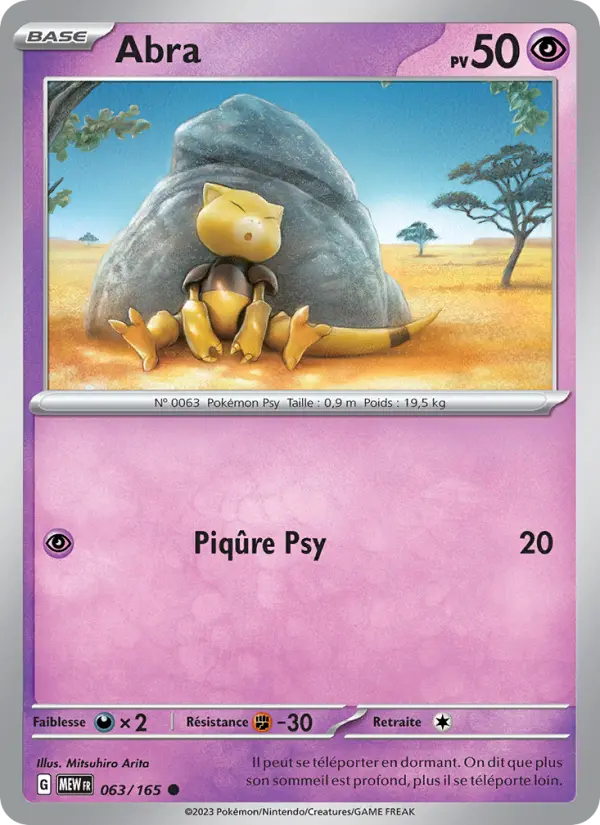 Abra — Carte Pokémon 063 151