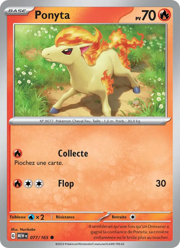 077/165 - Ponyta — Carte Pokémon 151 077/165