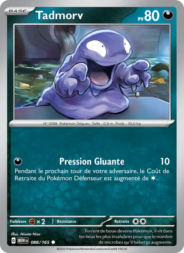 088/165 - Tadmorv — Carte Pokémon 151 088/165