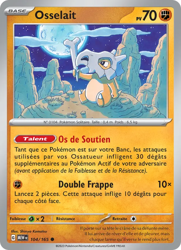 Osselait — Carte Pokémon 104 151