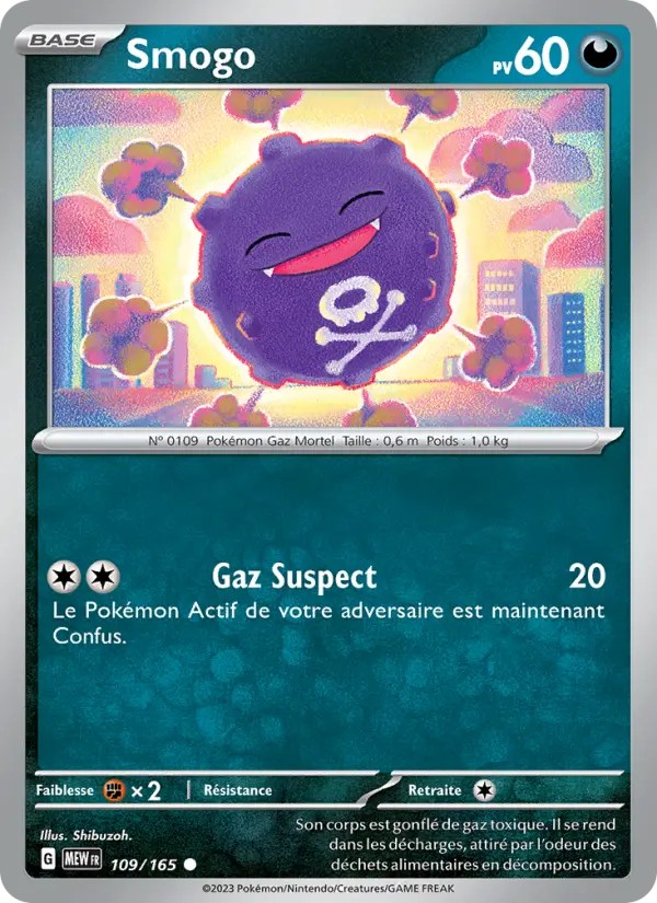 109/165 - Smogo — Carte Pokémon 151 109/165