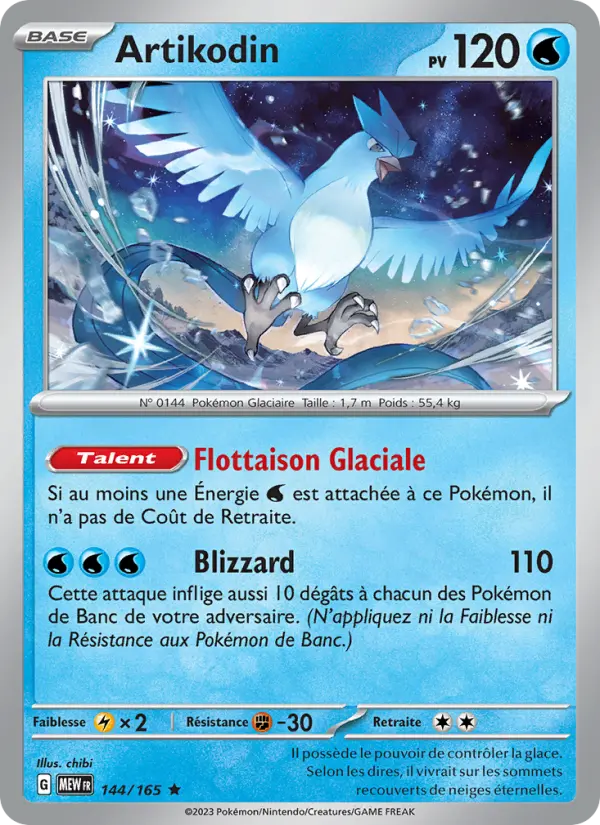Artikodin — Carte Pokémon 144 151