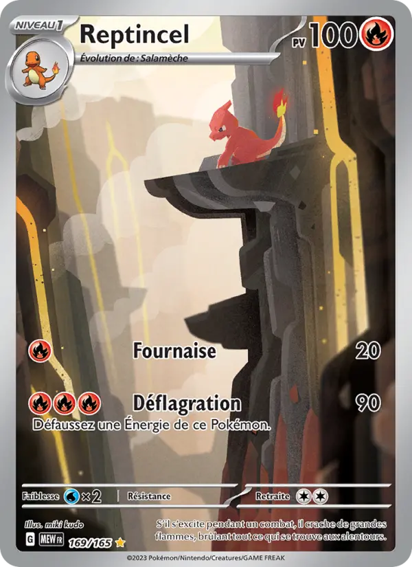 169/165 - Reptincel — Carte Pokémon 151 169/165