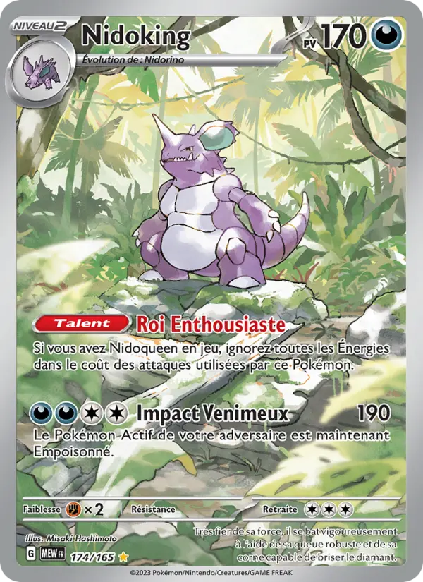 Nidoking — Carte Pokémon 174 151