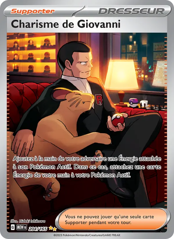 204/165 - Charisme de Giovanni — Carte Pokémon 151 204/165