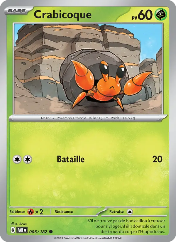 Crabicoque — Carte Pokémon 006 Faille Paradoxe
