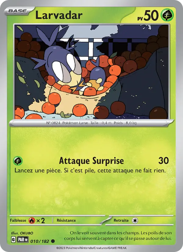 Larvadar — Carte Pokémon 010 Faille Paradoxe