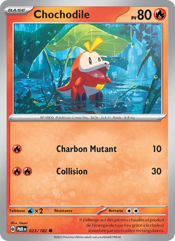 Chochodile — Carte Pokémon 023 Faille Paradoxe