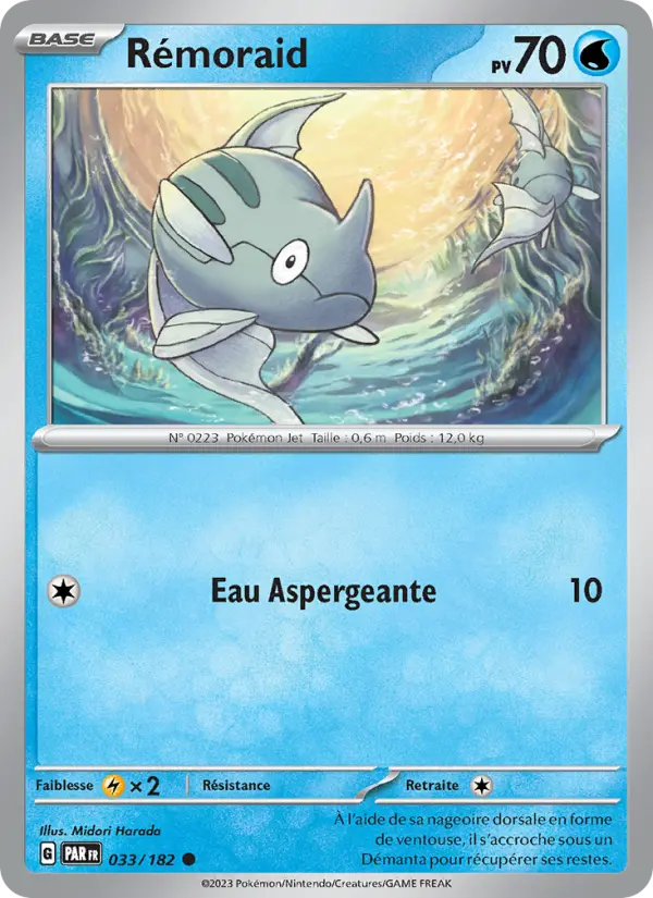 033/182 - Rémoraid — Carte Pokémon Faille Paradoxe 033/182