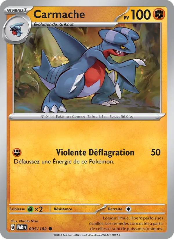 Carmache — Carte Pokémon 095 Faille Paradoxe