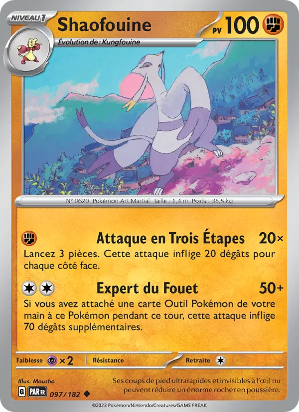 097/182 - Shaofouine — Carte Pokémon Faille Paradoxe 097/182