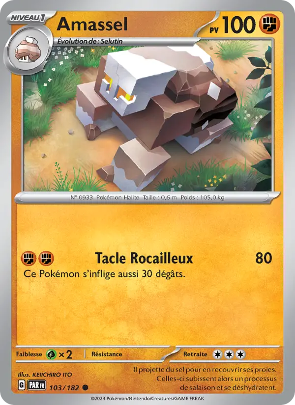 Amassel — Carte Pokémon 103 Faille Paradoxe