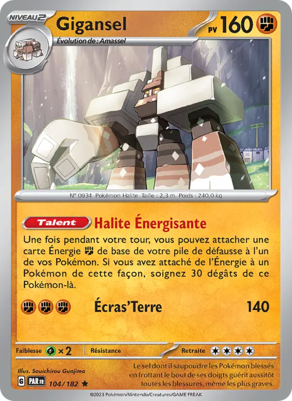 Gigansel — Carte Pokémon 104 Faille Paradoxe