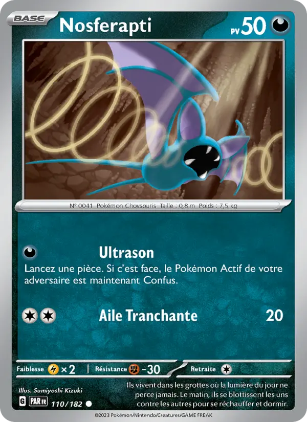 110/182 - Nosferapti — Carte Pokémon Faille Paradoxe 110/182