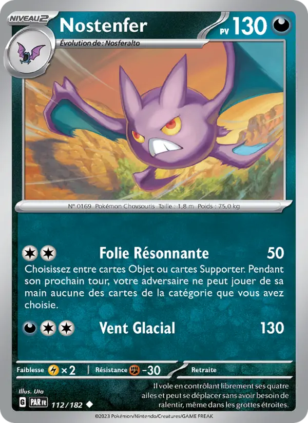 112/182 - Nostenfer — Carte Pokémon Faille Paradoxe 112/182