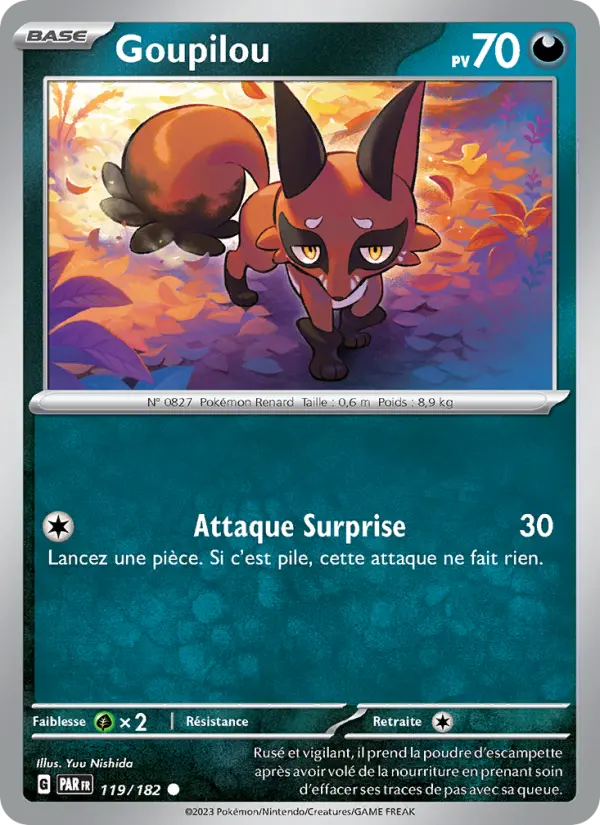 Goupilou — Carte Pokémon 119 Faille Paradoxe
