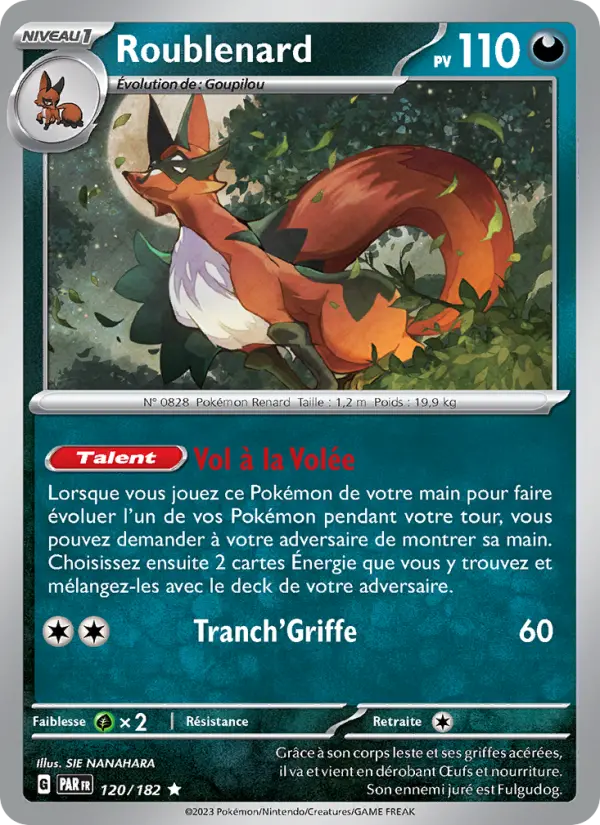 Roublenard — Carte Pokémon 120 Faille Paradoxe