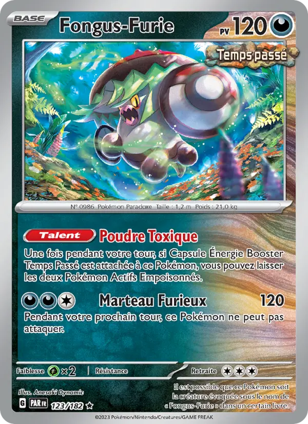 Fongus-Furie — Carte Pokémon 123 Faille Paradoxe