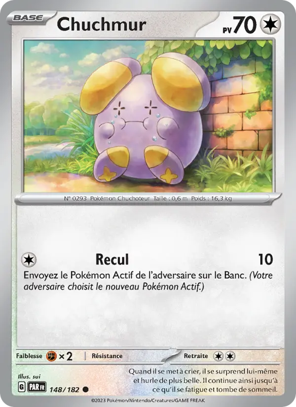 148/182 - Chuchmur — Carte Pokémon Faille Paradoxe 148/182