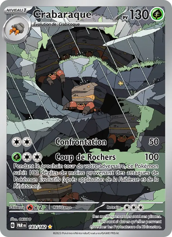 Crabaraque — Carte Pokémon 183 Faille Paradoxe