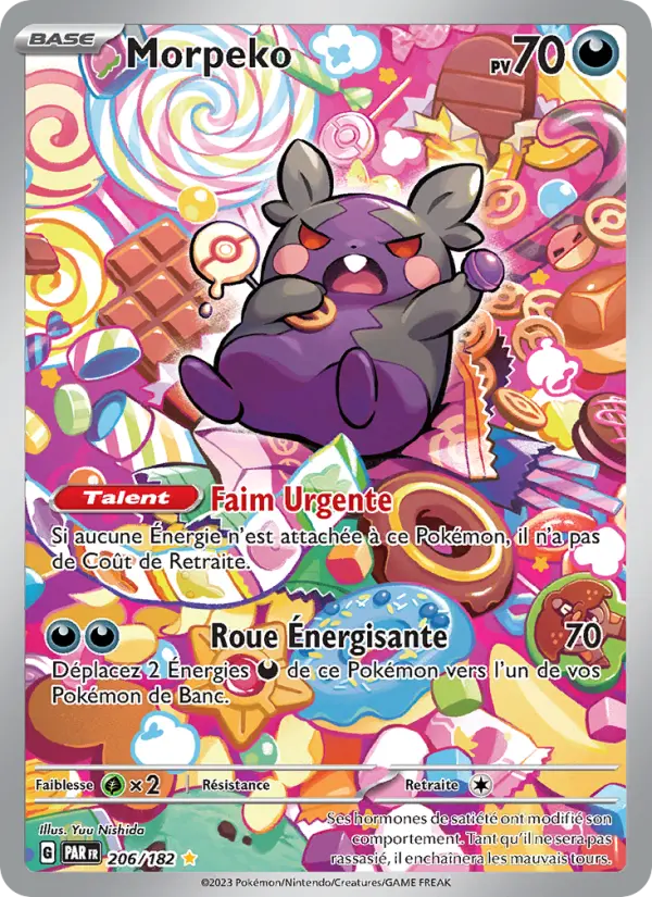 Morpeko — Carte Pokémon 206 Faille Paradoxe