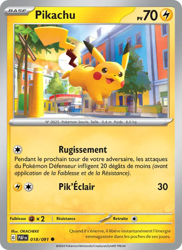 018/091 - Pikachu — Carte Pokémon Destinées de Paldea 018/91