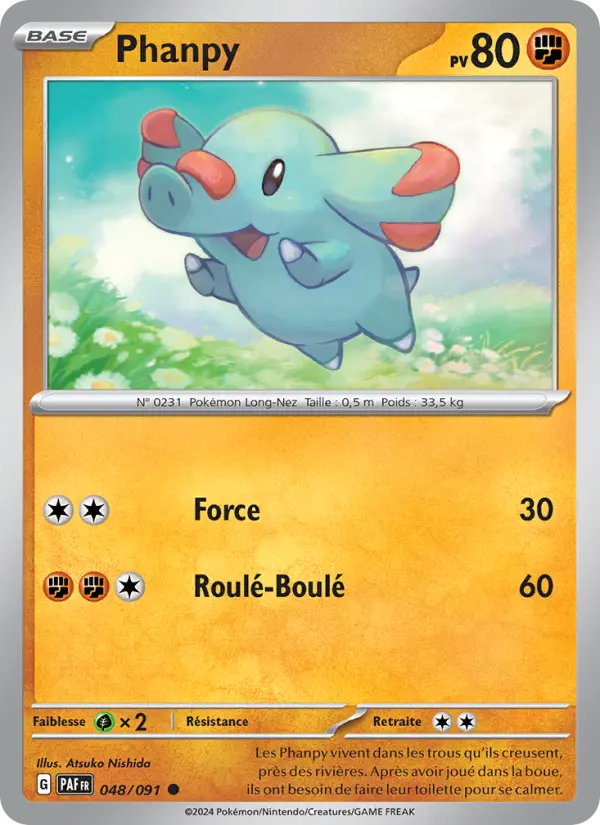 048/091 - Phanpy — Carte Pokémon Destinées de Paldea 048/91