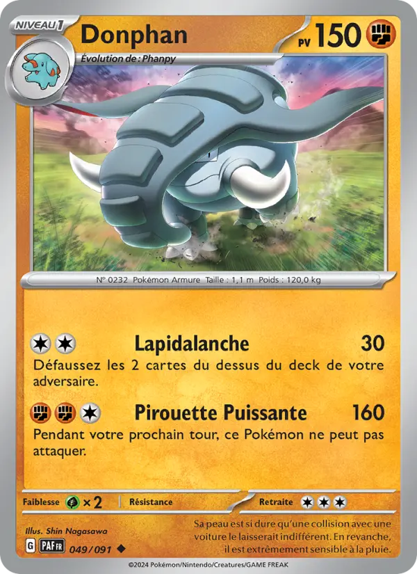 049/091 - Donphan — Carte Pokémon Destinées de Paldea 049/91