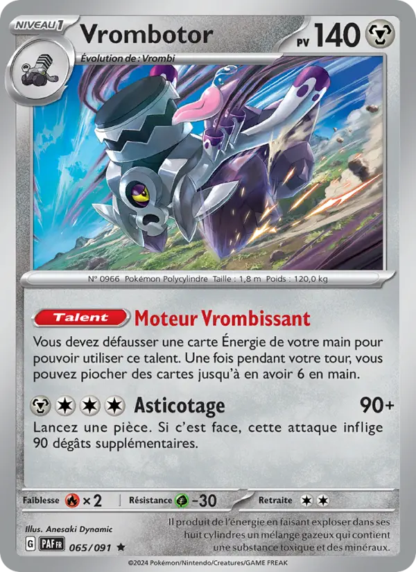 Vrombotor — Carte Pokémon 065 Destinées de Paldea