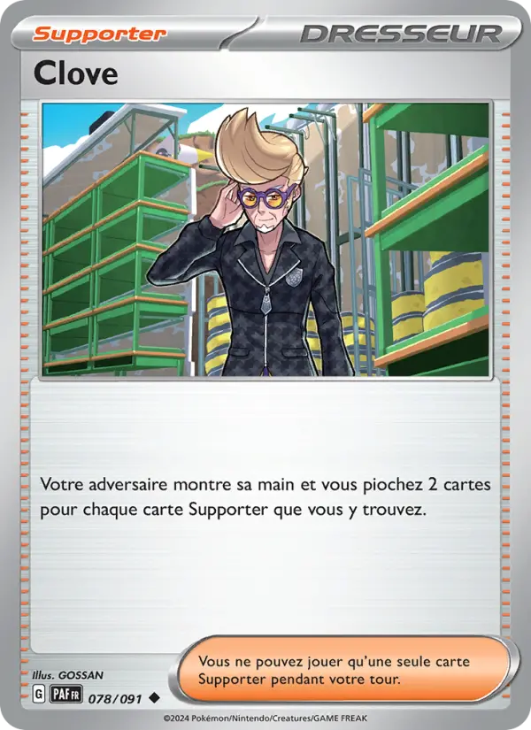 078/091 - Clove — Carte Pokémon Destinées de Paldea 078/91