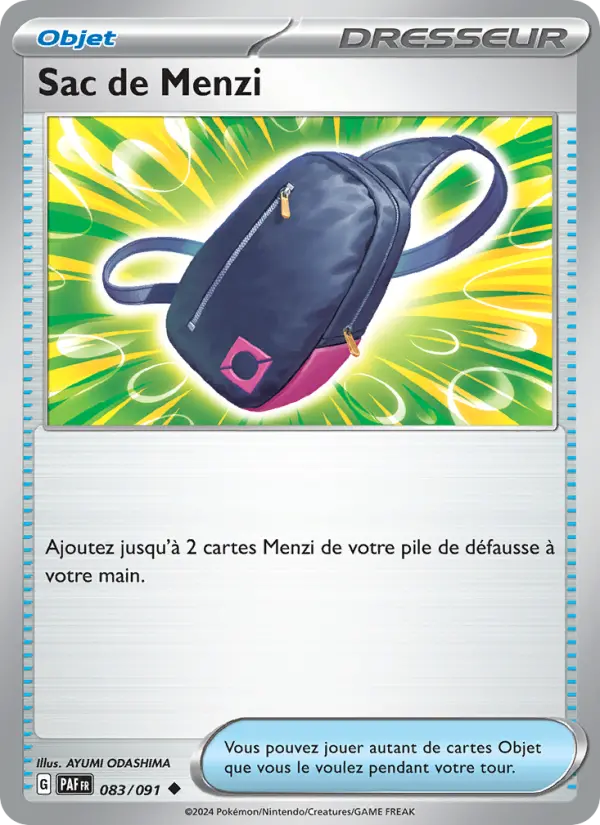 083/091 - Sac de Menzi — Carte Pokémon Destinées de Paldea 083/91