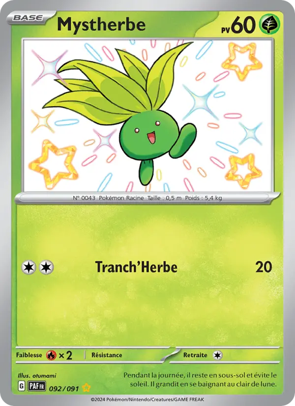 092/091 - Mystherbe — Carte Pokémon Destinées de Paldea 092/91