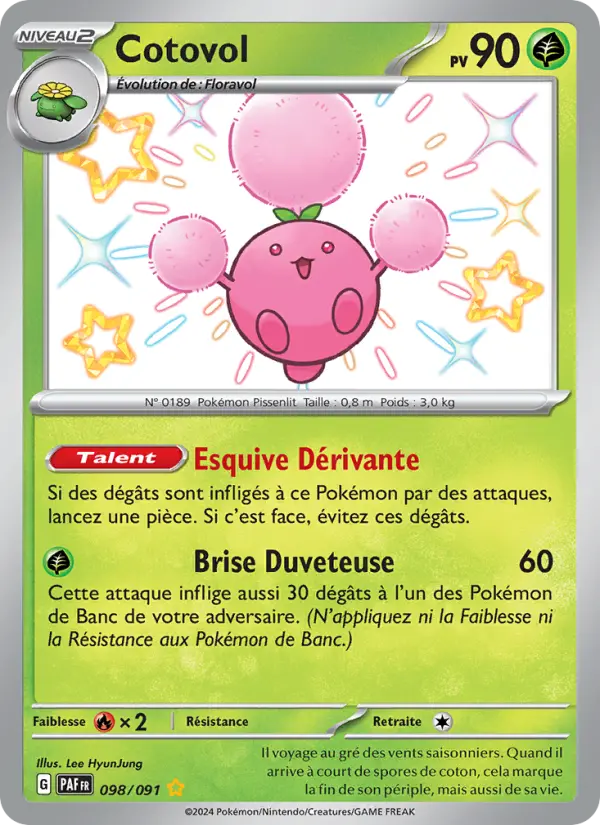 098/091 - Cotovol — Carte Pokémon Destinées de Paldea 098/91
