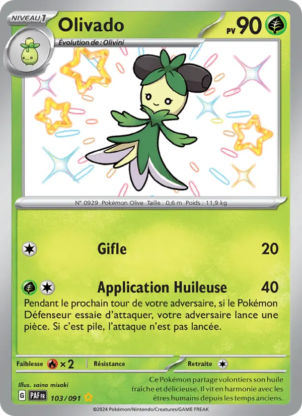 Olivado — Carte Pokémon 103 Destinées de Paldea