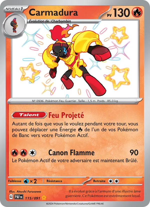 Carmadura — Carte Pokémon 115 Destinées de Paldea