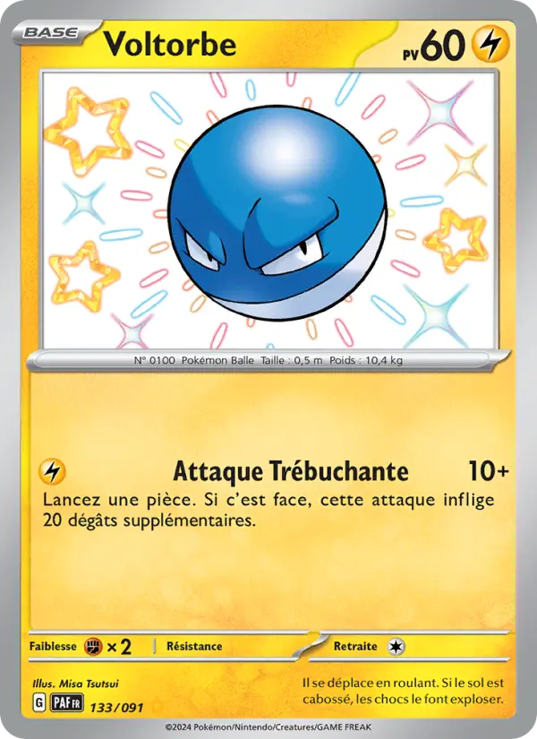 133/091 - Voltorbe — Carte Pokémon Destinées de Paldea 133/91