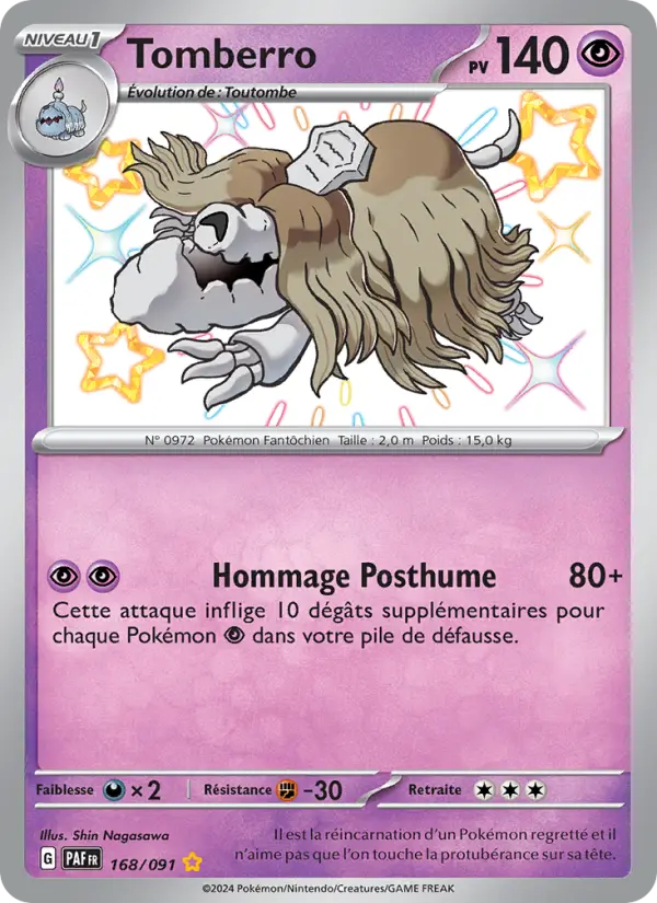 Tomberro — Carte Pokémon 168 Destinées de Paldea