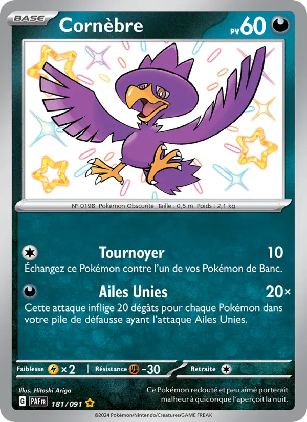 181/091 - Cornèbre — Carte Pokémon Destinées de Paldea 181/91
