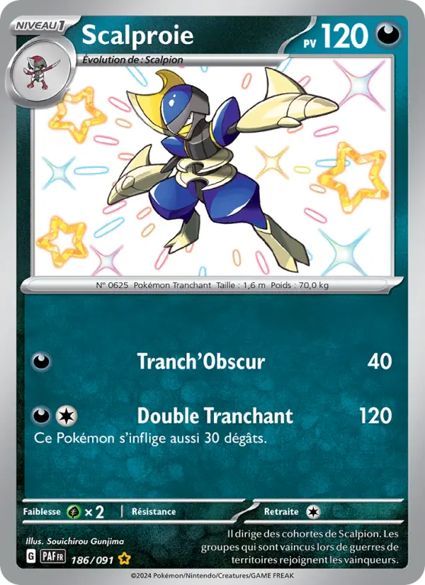 186/091 - Scalproie — Carte Pokémon Destinées de Paldea 186/91